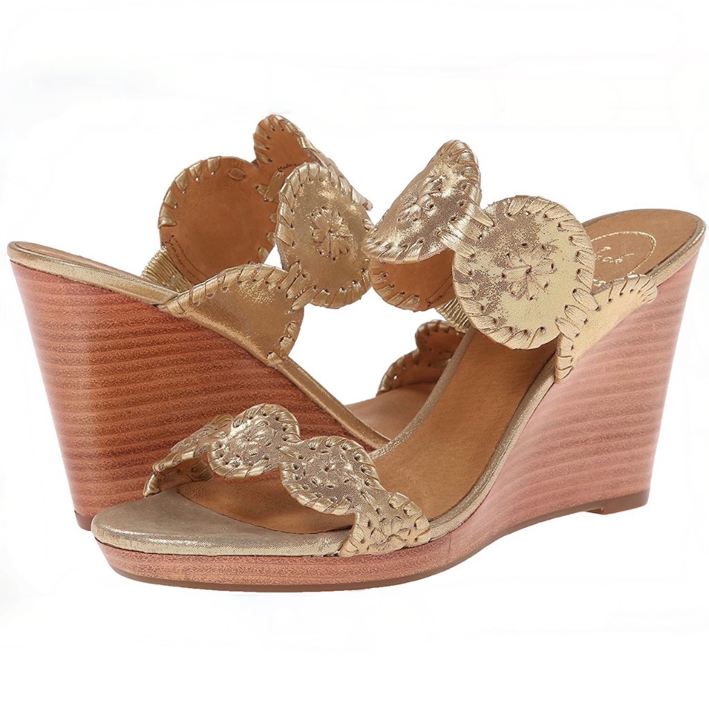 Jack Rogers Luccia Wedge Stardust 35 Brand New